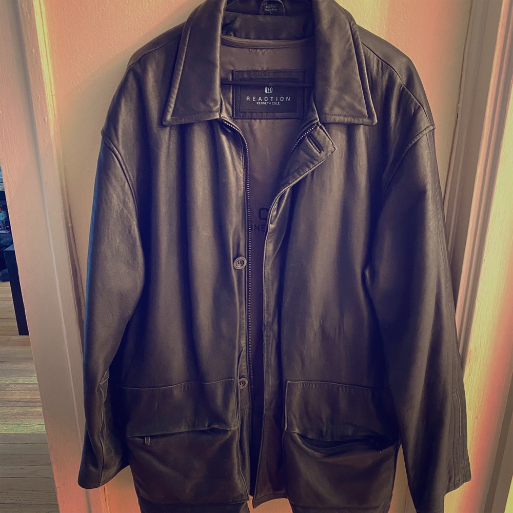 Leather Kenneth Cole men’s jacket
